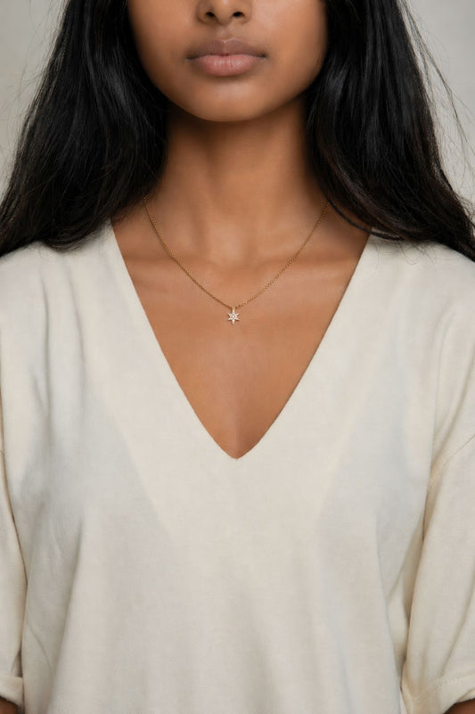 Dainty North Star Necklace Necklaces Beads 