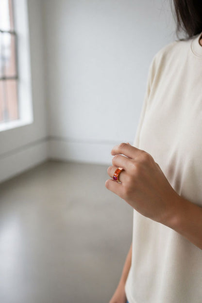Ombre Baguette Stone Ring Rings Trend Lab 