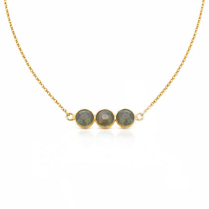 Triple Gem Necklace Necklace GemDesignss NGCH3401L Labradorite 
