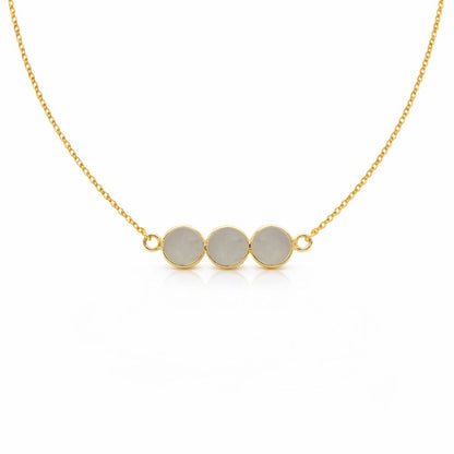 Triple Gem Necklace Necklace GemDesignss NGCH3401M Moonstone 