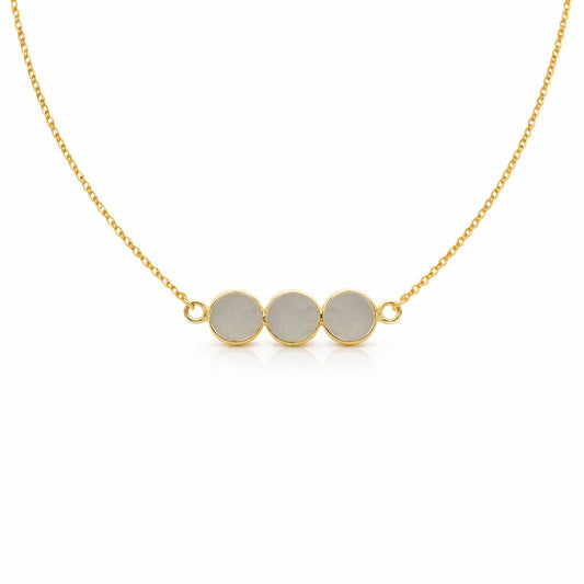 Triple Gem Necklace Necklace GemDesignss NGCH3401M Moonstone 