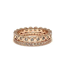 Load image into Gallery viewer, 2 Stack Crystal Ring: Rose Gold Vermeil (RRG2/455) Rings athenadesigns 
