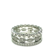 Load image into Gallery viewer, 3 Stack Crystal Ring: Sterling (R3/455) Rings athenadesigns Size 6: R3/455/6 
