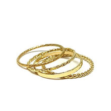 Load image into Gallery viewer, Four Stack Ring: Gold Vermeil (RG4/40_) Available in Sizes 6-8 Rings athenadesigns 6 RG4/40/6 

