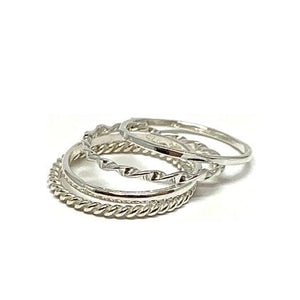 Four Stack Ring: Sterling Silver: Available in Sizes 6-8 FACEBOOK athenadesigns 6 RS4/40/6 