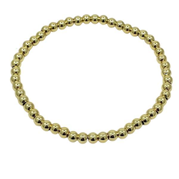 Beaded Bracelet: Gold Plated 4mm: (BG460/4) Bracelet athenadesigns BG460/4 