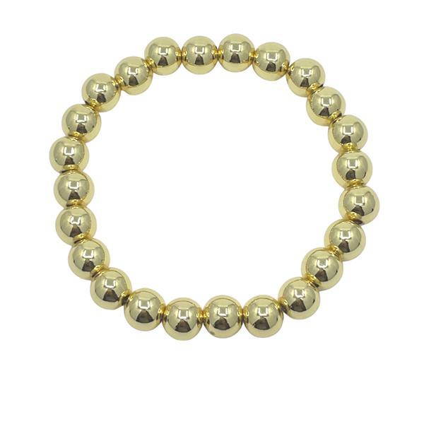 Beaded Bracelet: Gold Plated 8mm: (BG460/8) FACEBOOK athenadesigns BG460/8 