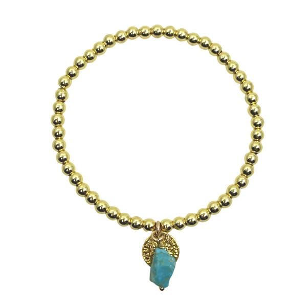 Beaded Bracelet: Stone Cluster: Turquoise (BGCH474TQ) Bracelet athenadesigns 