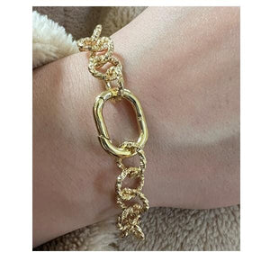 Chunky Chain Bracelet With 18kt Gold Fill Carabiner: (BCG4464) Bracelet athenadesigns 