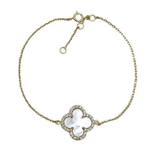 Load image into Gallery viewer, Clover &#39;Halo&quot; Bracelet: Gold Vermeil (BCG45CLVR) Bracelet athenadesigns 
