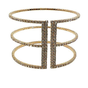 Gold Crystal Cuff Bracelet (BG3/445) Fashion Bracelet athenadesigns 