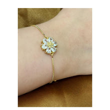 Load image into Gallery viewer, Pull Chain Bracelet: Crystal Flower (PGBT45FLWR) Bracelet athenadesigns 
