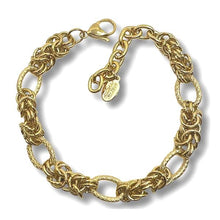 Load image into Gallery viewer, Stainless Steel: Fancy Link Bracelet: Gold Plated (BGSS4844) Bracelet athenadesigns 
