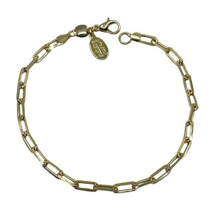 Thin "Paper Clip" Chain Bracelet: Gold Fill (BCG480) Bracelet athenadesigns 