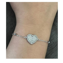 Load image into Gallery viewer, Sterling Pave Heart Bracelet (BCS645) Bracelet athenadesigns 
