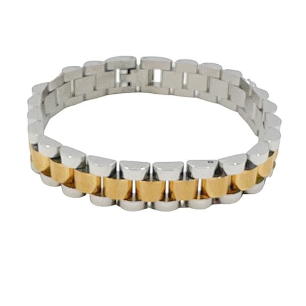 Stainless Steel 'Watch' Bracelet: Two Tone (BGS4000) Bracelet athenadesigns 