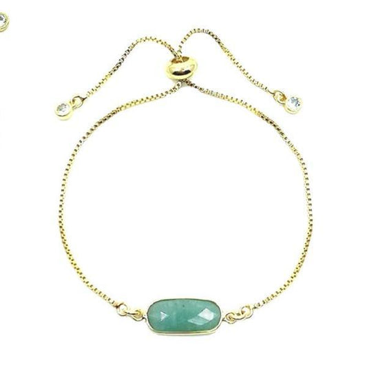 Pull Chain Bracelet: Rectangular Amazonite (PBT780AZ) Also in Chalcedony Bracelet athenadesigns Amazonite 