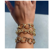 Load image into Gallery viewer, Chunky Chain Bracelet: &#39;Bamboo Chain&#39; (BCG46BMBO) Bracelet athenadesigns 
