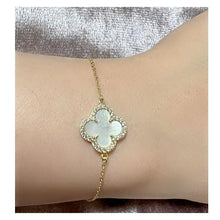 Load image into Gallery viewer, Clover &#39;Halo&quot; Bracelet: Gold Vermeil (BCG45CLVR) Bracelet athenadesigns 
