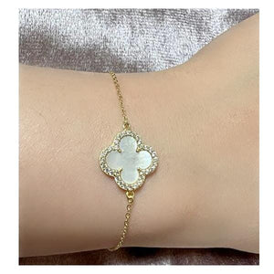 Clover 'Halo" Bracelet: Gold Vermeil (BCG45CLVR) Bracelet athenadesigns 