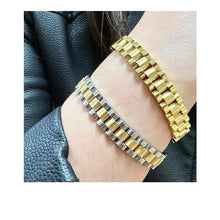 Load image into Gallery viewer, Stainless Steel &#39;Watch&#39; Bracelet: Gold Plated (BG4000) Bracelet athenadesigns 
