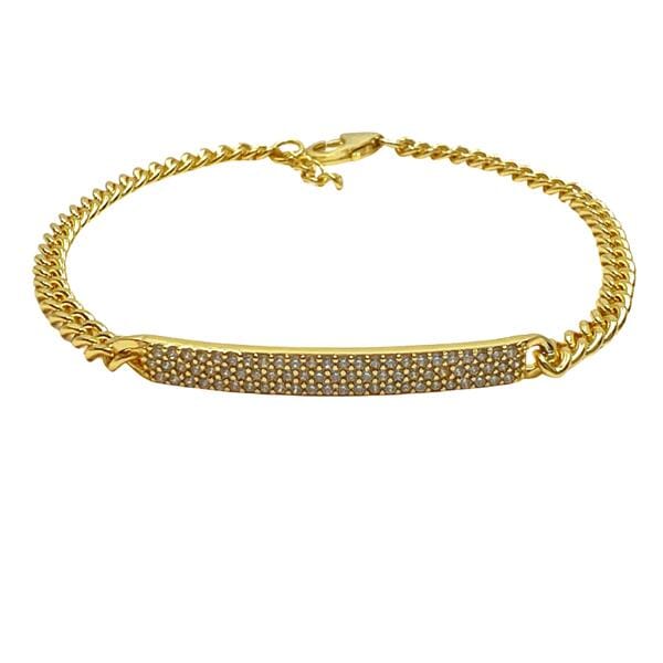 CZ Gold Vermeil Bar Bracelet (BCG4805) Bracelet athenadesigns 