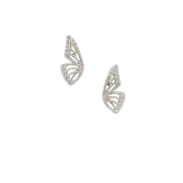 Butterfly Wing Studs : Sterling (EP48BWNG) Earrings athenadesigns 