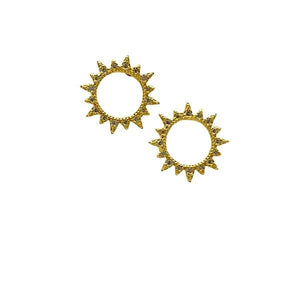 Open Sunburst Vermeil Earring (EGP40065) Earrings athenadesigns 