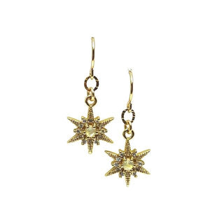 Opalite CZ Star Earrings (ECG485OP) Earrings athenadesigns 