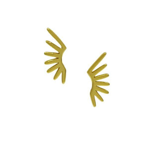 Gold Vermeil Rays Post Earring (EGP444) Earrings athenadesigns 