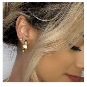 Hoop: Thick 18kt Gold Fill Earring (EGH4004) Earrings athenadesigns 