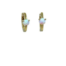 Load image into Gallery viewer, Small Hoop With Opalite Stone: (EGH40P) Earrings athenadesigns 
