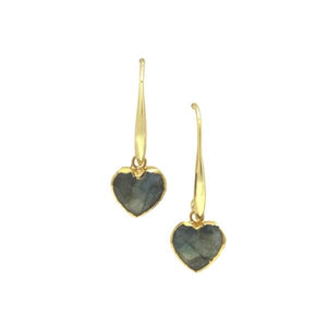 Copy of Hearts: Semi Precious Stone on Earring Hook : (EG67LD) Earrings athenadesigns 