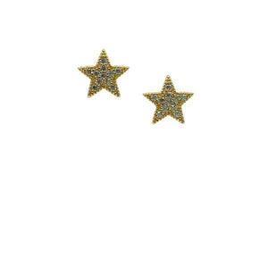 Pave Star Stud: Gold Vermeil (EGP45STR) Earrings athenadesigns 