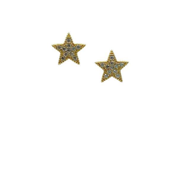 Pave Star Stud: Gold Vermeil (EGP45STR) Earrings athenadesigns 