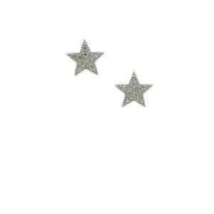 Pave Star Stud: Sterling (EP45STR) Earrings athenadesigns 