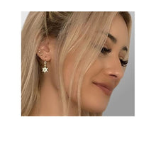 Load image into Gallery viewer, Opalite CZ Star Earrings (ECG485OP) Earrings athenadesigns 
