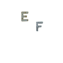 Load image into Gallery viewer, Initial Pave Studs: Letters A-I: Sterling Silver &amp; Gold Vermeil (ESP45C) Price per Letter Earrings athenadesigns 
