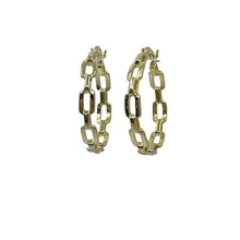 Load image into Gallery viewer, Hoops: Open Link Post Earring: Gold Vermeil (EGHP4680) Earrings athenadesigns 
