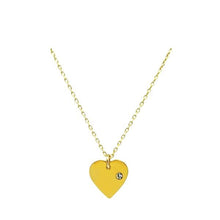 Load image into Gallery viewer, 18kt Gold Fill Heart with 1pt CZ Necklace (NGCH445HRT) Necklaces athenadesigns 
