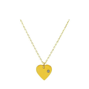 18kt Gold Fill Heart with 1pt CZ Necklace (NGCH445HRT) Necklaces athenadesigns 