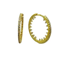 Load image into Gallery viewer, Gold Vermeil &#39;Inside Out&#39; Hoop (EGH4045) Earrings athenadesigns 
