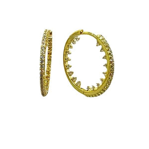Gold Vermeil 'Inside Out' Hoop (EGH4045) Earrings athenadesigns 