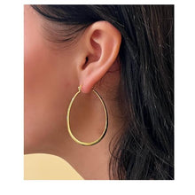 Load image into Gallery viewer, Hoops: Large Oval: Gold Vermeil (EG4008) Earrings athenadesigns 
