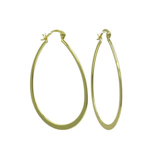 Hoops: Large Oval: Gold Vermeil (EG4008) Earrings athenadesigns 