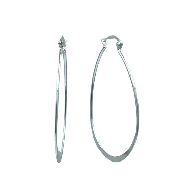 Hoops: Large Oval: Sterling Silver (ES4008) Earrings athenadesigns 