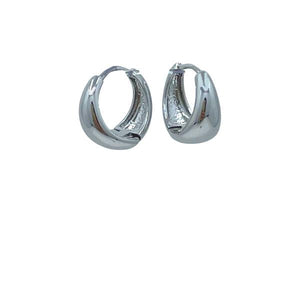 Hoop: Simple Silver Plated: Available in Small & Medium Sizes (EH408/__) Earrings athenadesigns Small: EH408/13 