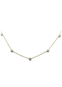 Stars (7)Necklace: Gold Vermeil also Pave (NGCH7/4STR) Necklaces athenadesigns Pave/NGCH7/5STR 