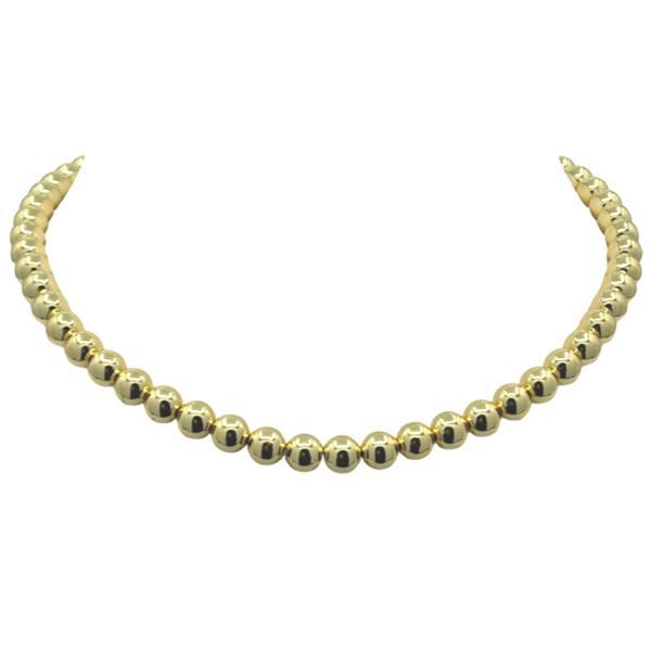 Beaded Necklace: 8mm Beaded: Gold Plated (NG460/8) Necklaces Athena Designs 