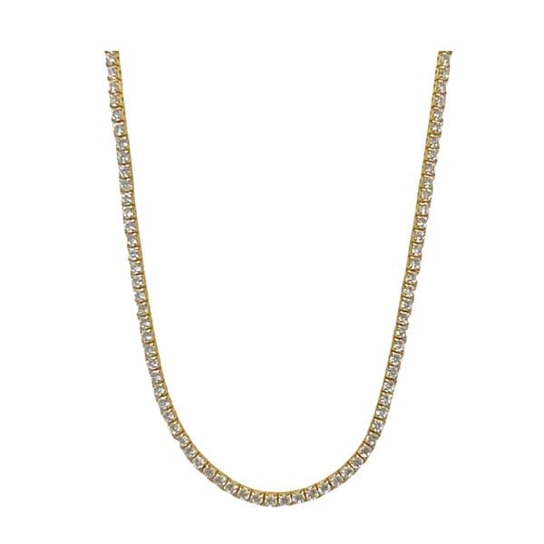 Choker: CZ Basket Set Necklace: Gold Vermeil (NG4645) Necklaces athenadesigns 